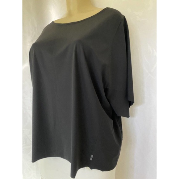 OSKA Oversized Top Blouse Black Short Sleeve Round Neck Lagenlook Relaxe… - Picture 2 of 7